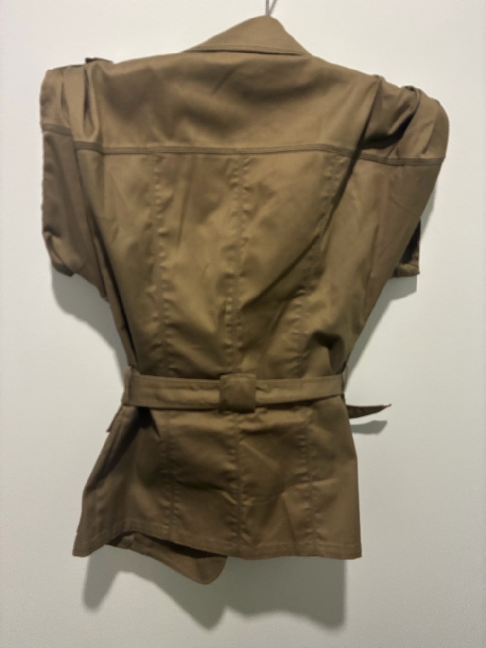 Escada Vintage Safari Sport Utility Khaki Short-Sleeve Jacket Size 34 - Picture 2 of 11